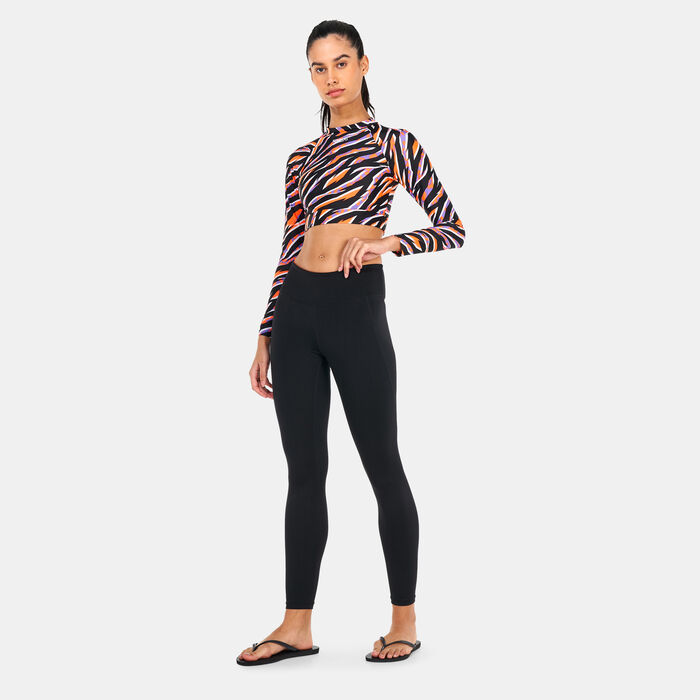 Speedo Women's Printed Rash Crop Top Multi-Color Speedo Women's Printed Rash Crop Top Multi-Color image number 2