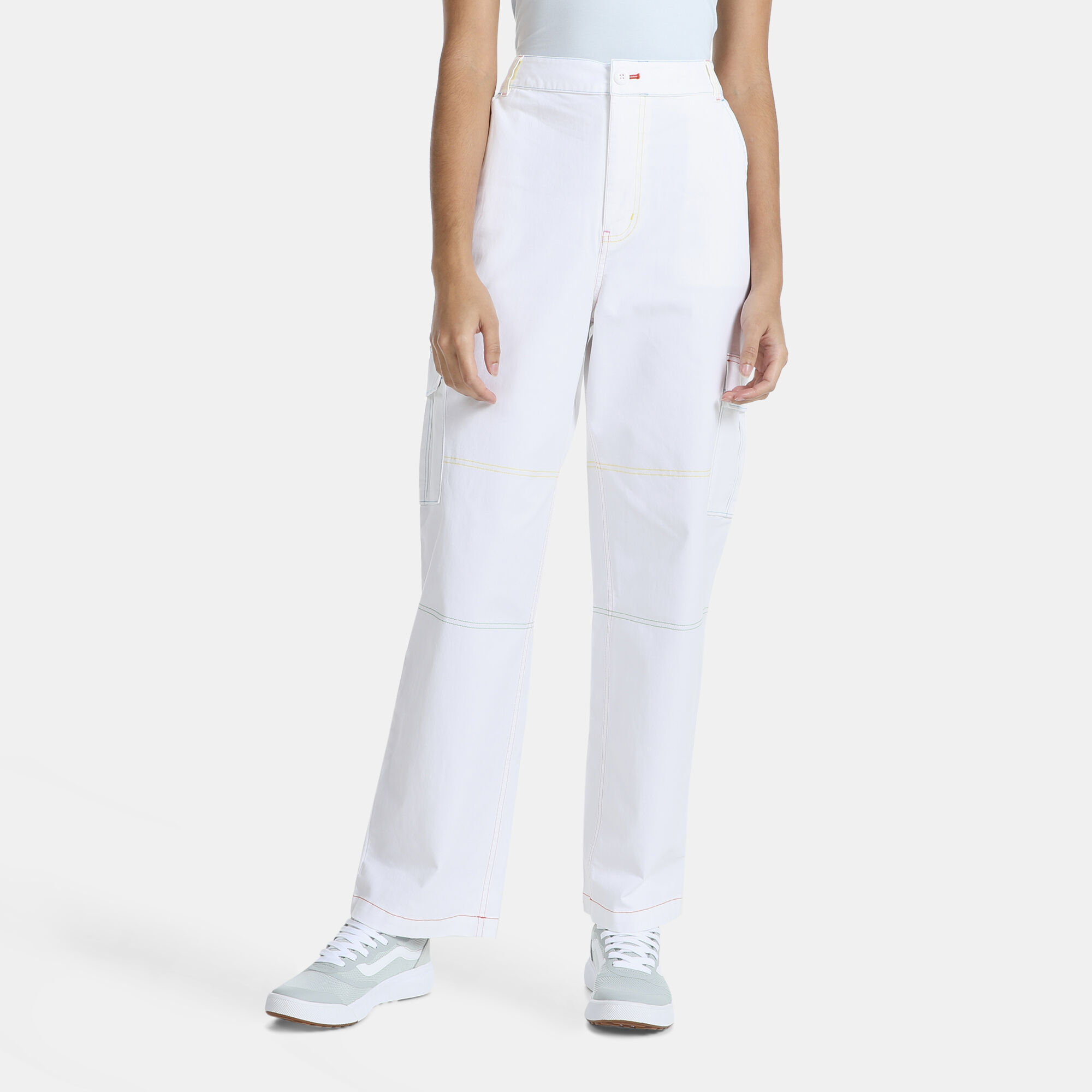 Vans pants womens white top