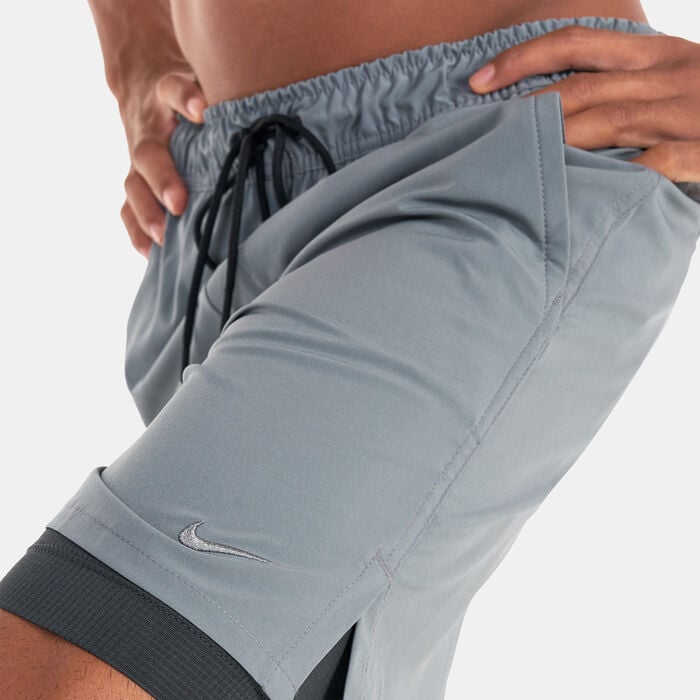 Nike Men's Unlimited Dri-FIT 2-in-1 Shorts Grey Nike Men's Unlimited Dri-FIT 2-in-1 Shorts Grey image number 3