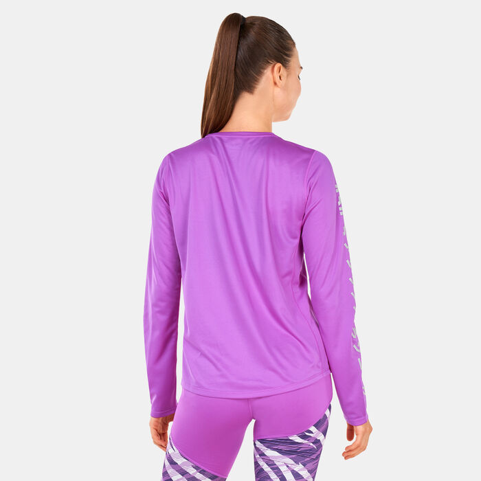 ASICS Women's Katakana Long Sleeve T-Shirt Purple ASICS Women's Katakana Long Sleeve T-Shirt Purple image number 1