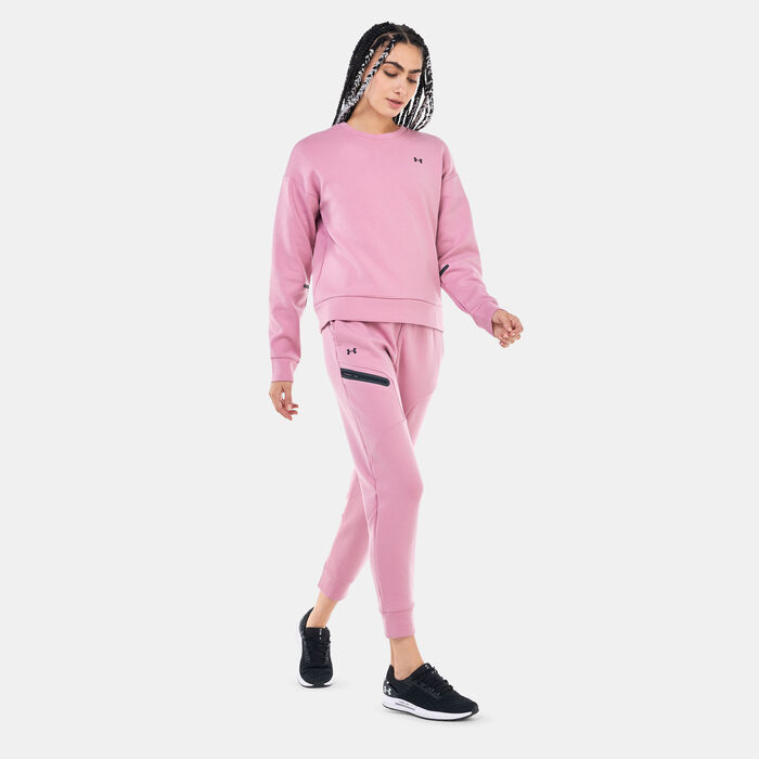 Under Armour Women's Unstoppable Fleece Joggers Pink Under Armour Women's Unstoppable Fleece Joggers Pink image number 2