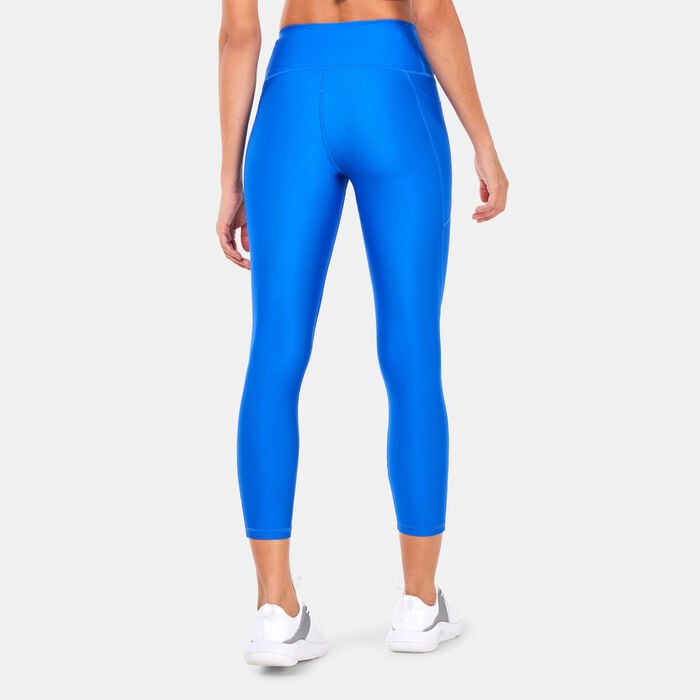 Under Armour Women's UA Tech™ HeatGear® Training Leggings Blue Under Armour Women's UA Tech™ HeatGear® Training Leggings Blue image number 1