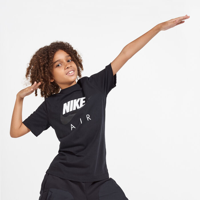 Nike Kids' Sportswear Air T-Shirt (Older Kids) Black Nike Kids' Sportswear Air T-Shirt (Older Kids) Black image number 0