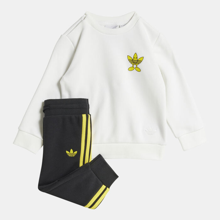 adidas Originals Kids' x Smiley World Sweatshirt and Pants Set White image number 0