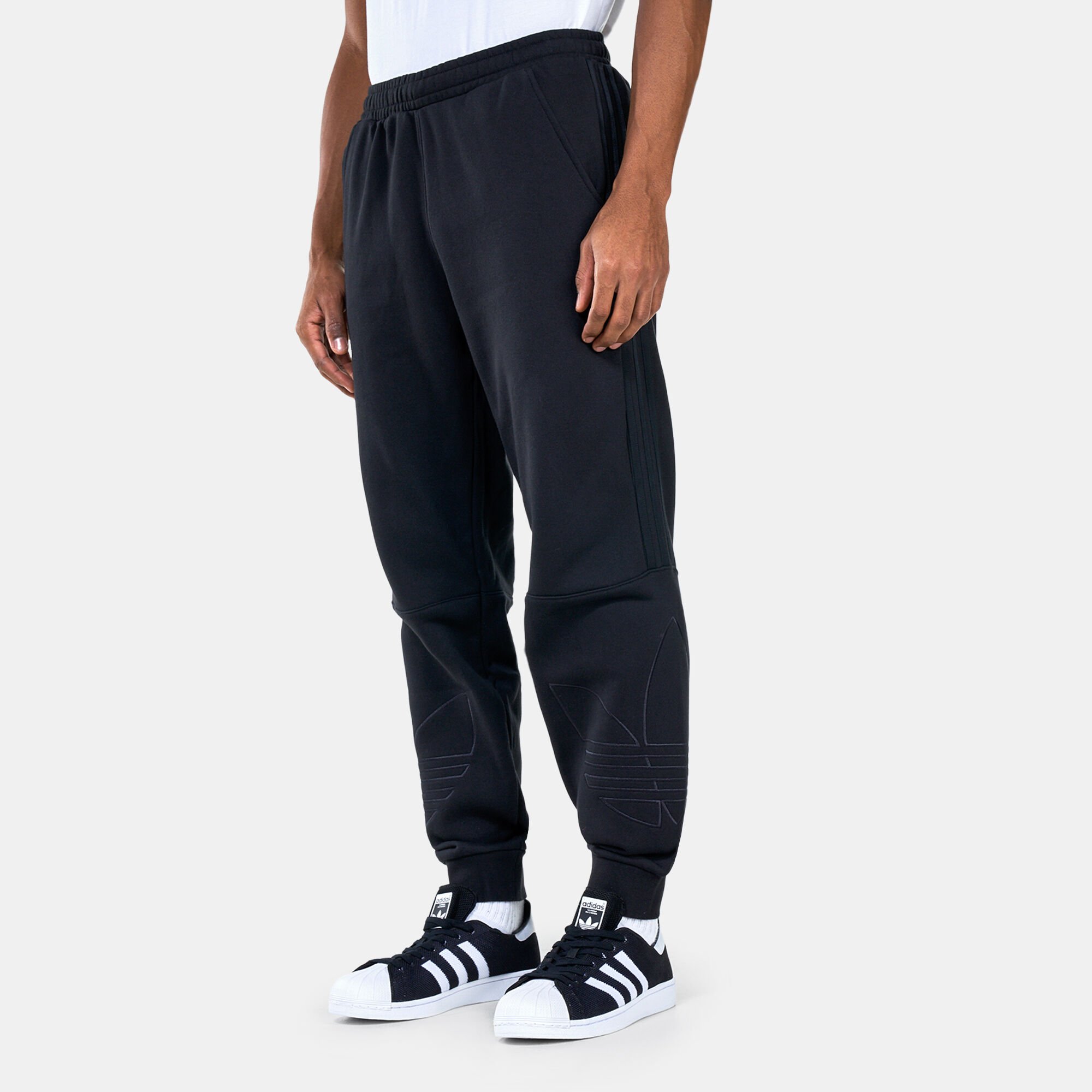 Buy adidas Originals Men s Graphics Tricolor Sweatpants Black in