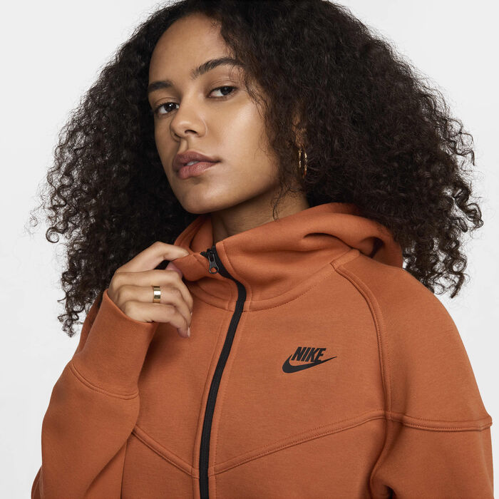 Nike Women's Sportswear Tech Fleece Windrunner Full-Zip Hoodie Brown Nike Women's Sportswear Tech Fleece Windrunner Full-Zip Hoodie Brown image number 2