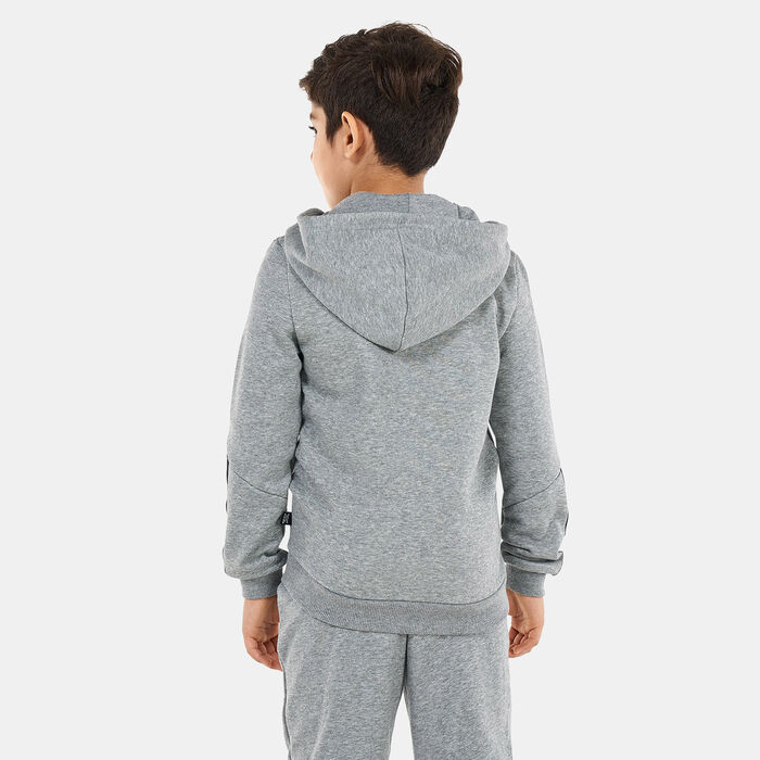 PUMA Kids' Essentials Tape Full-Zip Hoodie Grey PUMA Kids' Essentials Tape Full-Zip Hoodie Grey image number 1