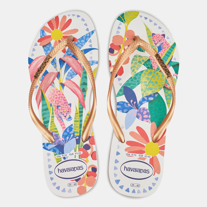 Havaianas Women's Slim Tropical Flip Flops Gold image number 0