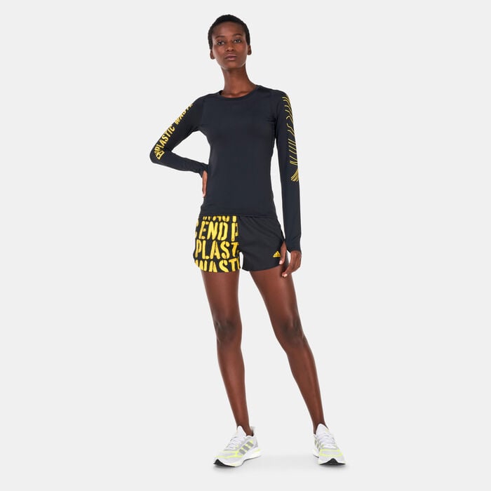 adidas Women's Run Fast Running Shorts Black adidas Women's Run Fast Running Shorts Black image number 2