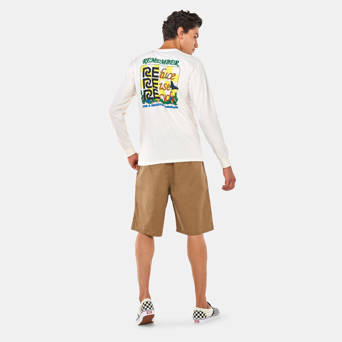 Vans Men's Eco Positivity Long Sleeve T-Shirt White Vans Men's Eco Positivity Long Sleeve T-Shirt White image number 2