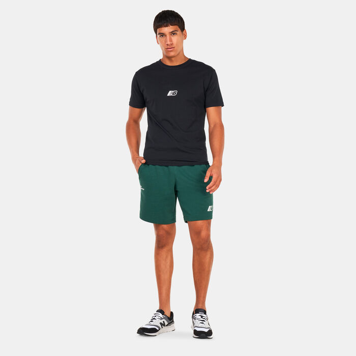 New Balance Men's Essentials Fleece Shorts Green New Balance Men's Essentials Fleece Shorts Green image number 2