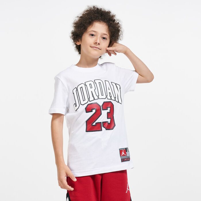 Jordan Kids' Big T-Shirt White Jordan Kids' Big T-Shirt White image number 0