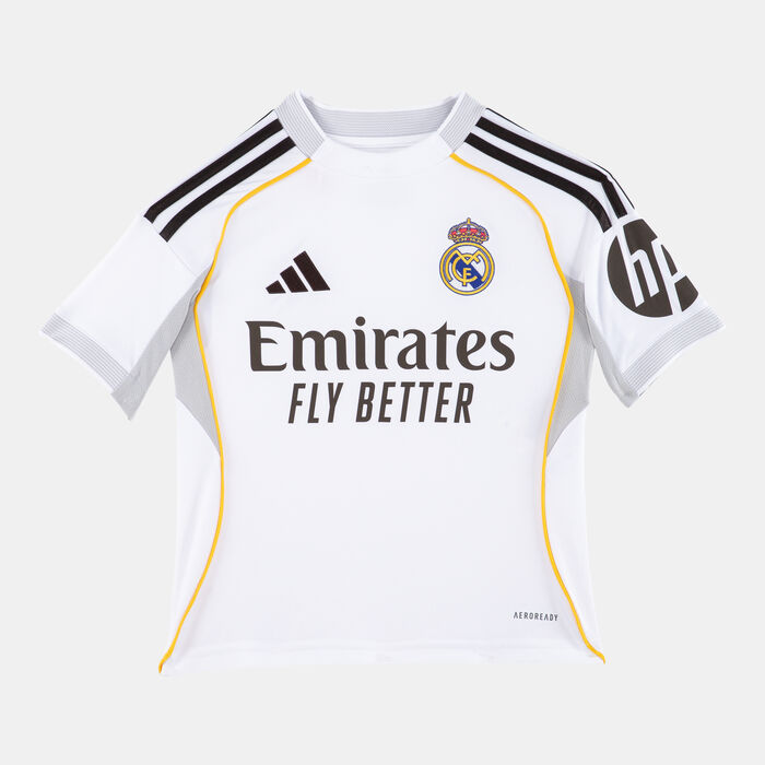 adidas Kids' Real Madrid 25/26 Home Replica Football Jersey White adidas Kids' Real Madrid 25/26 Home Replica Football Jersey White image number 0