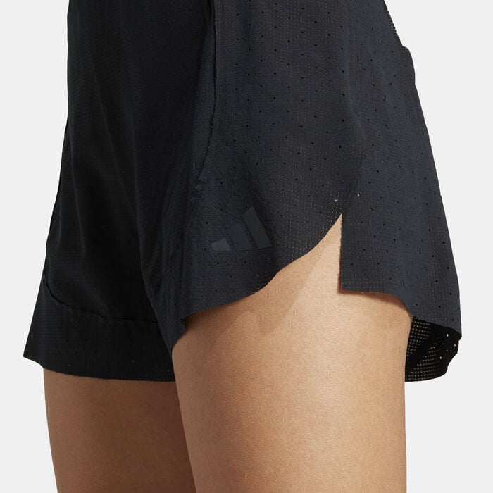 adidas Women's HIIT Airchill 2-in-1 Training Shorts Black image number 3