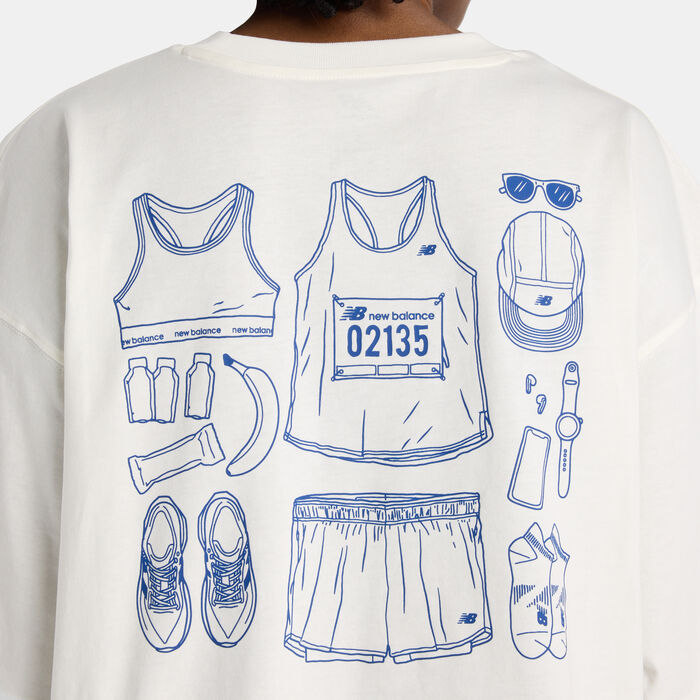 New Balance Women's Outfit Layout Graphic T-Shirt Beige New Balance Women's Outfit Layout Graphic T-Shirt Beige image number 4