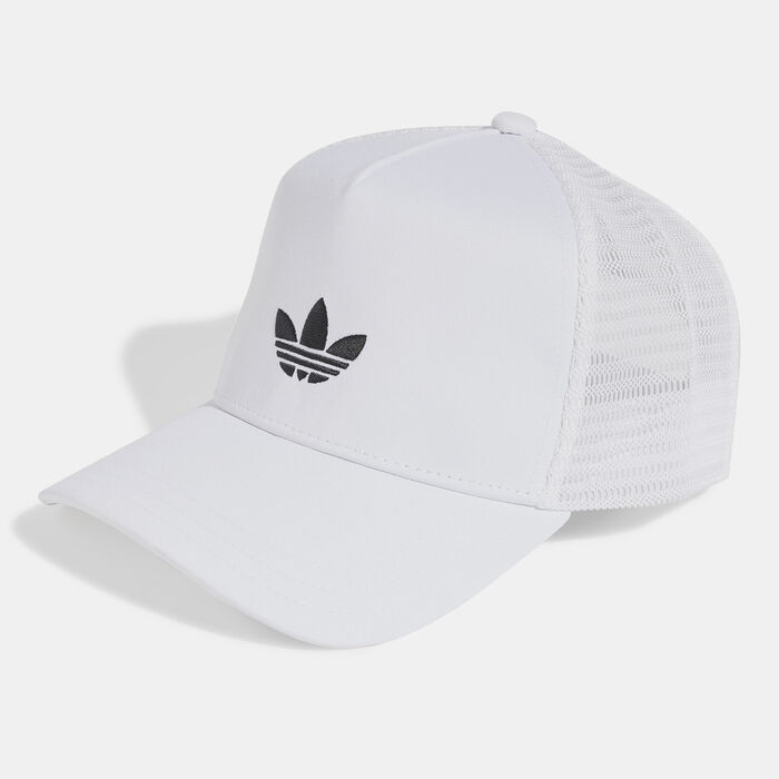 adidas Adicolor Classic Curved Trucker Cap White image number 0