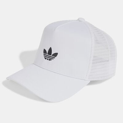 adidas Adicolor Classic Curved Trucker Cap White adidas Adicolor Classic Curved Trucker Cap White
