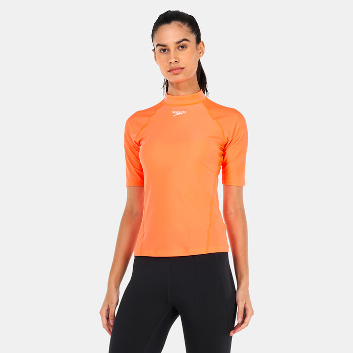 Speedo Women's Rashguard Red Speedo Women's Rashguard Red image number 0