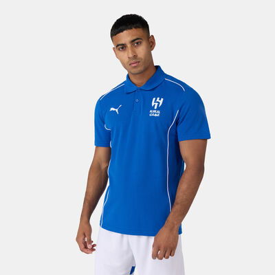 PUMA Men's Al Hilal Casuals Polo Shirt Blue PUMA Men's Al Hilal Casuals Polo Shirt Blue