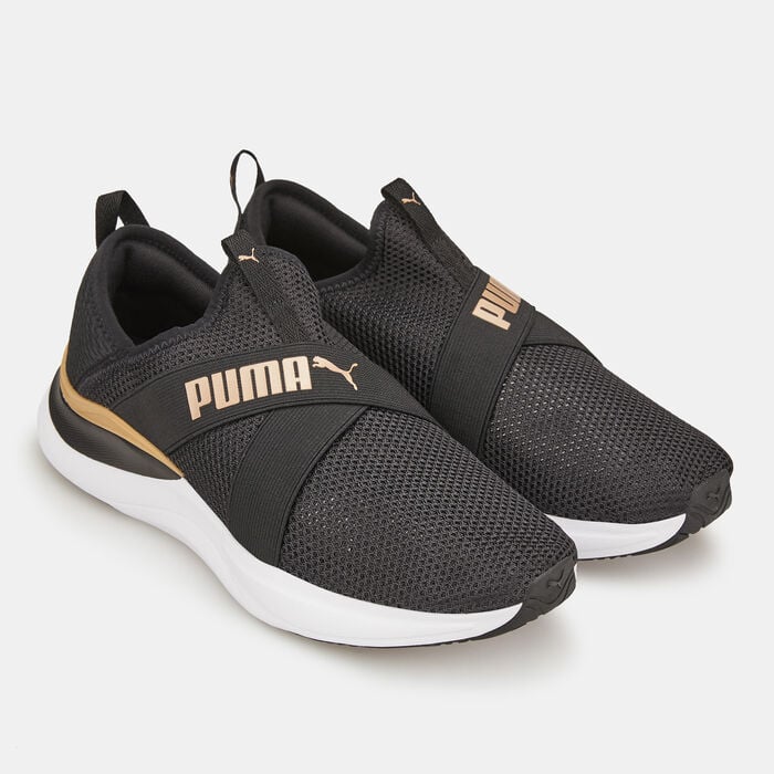 PUMA Women's SOFTRIDE Harmony Running Slip-On Shoes Black image number 1