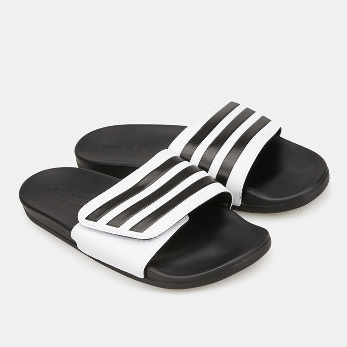 adidas Men's Adilette Comfort Adjustable Bandage Slides Black adidas Men's Adilette Comfort Adjustable Bandage Slides Black image number 0