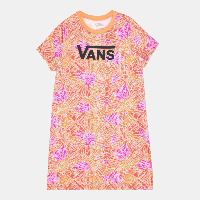 Vans Kids' Floral Camo T-Shirt Dress Pink image number 0