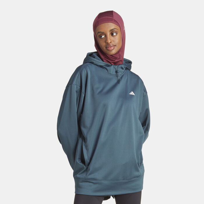 adidas Women's AEROREADY Game And Go Training Hoodie Blue image number 0