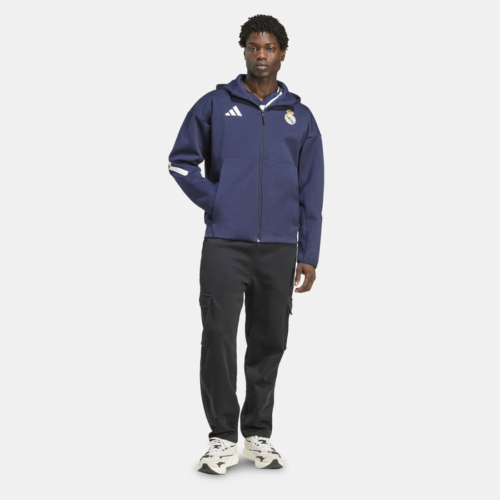 adidas Men's Real Madrid Z.N.E. Anthem Football Hoodie Blue adidas Men's Real Madrid Z.N.E. Anthem Football Hoodie Blue image number 2