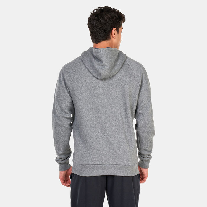 Under Armour Men's UA Rival Fleece Big Logo Pullover Hoodie Grey image number 1