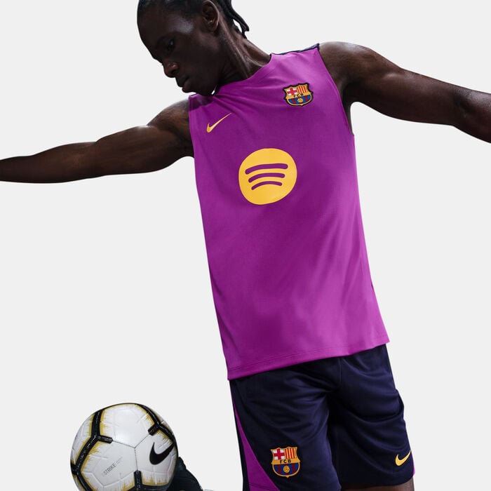 Nike Men's FC Barcelona Strike Sleeveless Football Top Purple Nike Men's FC Barcelona Strike Sleeveless Football Top Purple image number 5