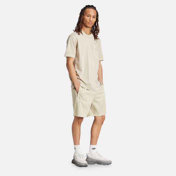 adidas Originals Men's Trefoil Essentials+ Dye Pocket T-Shirt Beige adidas Originals Men's Trefoil Essentials+ Dye Pocket T-Shirt Beige image number 2