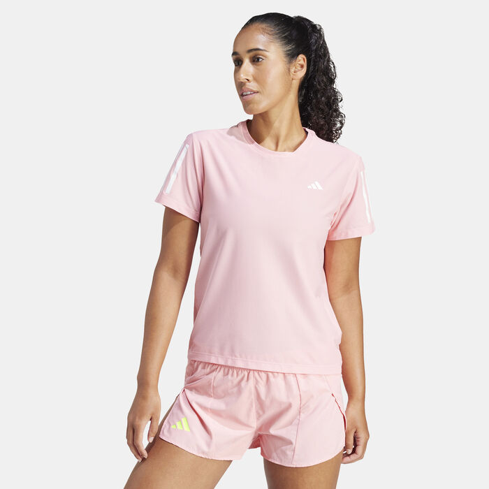 adidas Women's Own The Run T-Shirt Pink adidas Women's Own The Run T-Shirt Pink image number 0