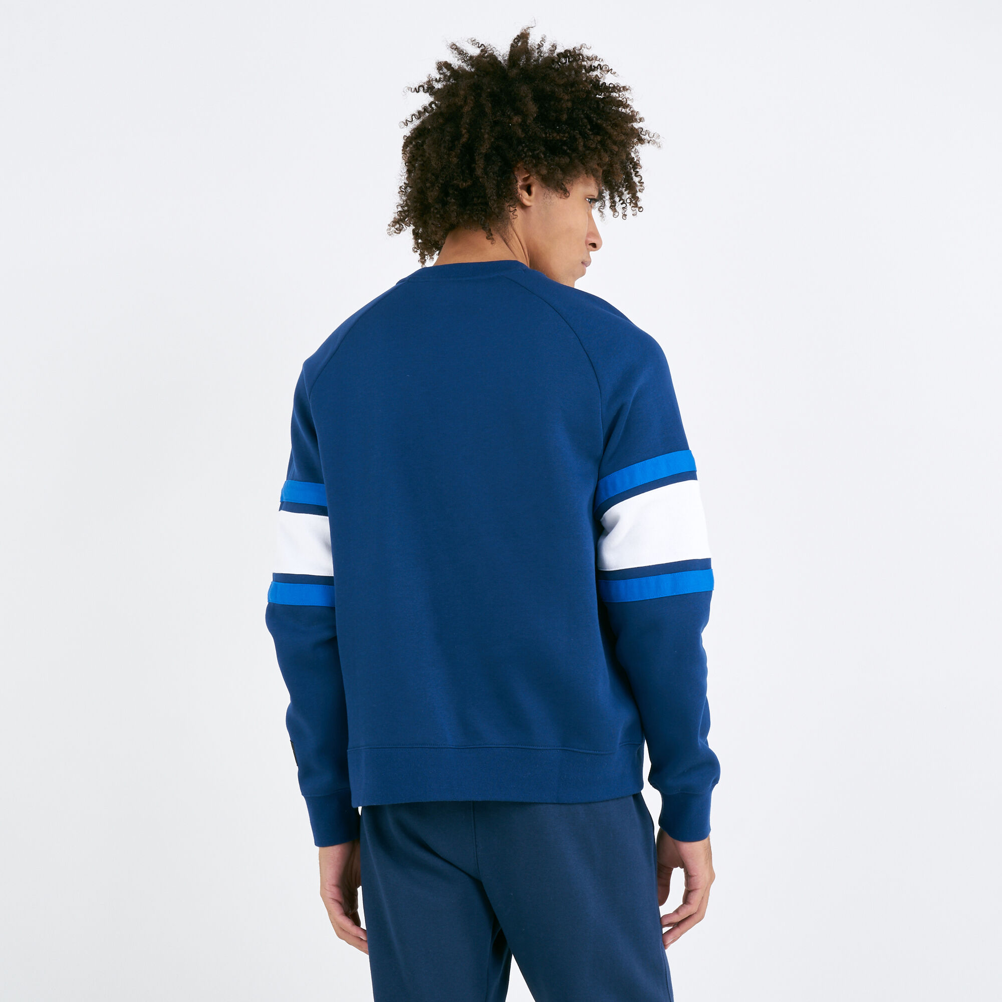 Nike air fleece crew sweatshirt navy hotsell