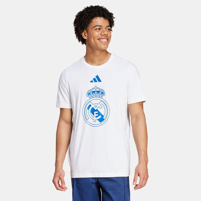 adidas Men's Real Madrid DNA Graphic T-Shirt White image number 0