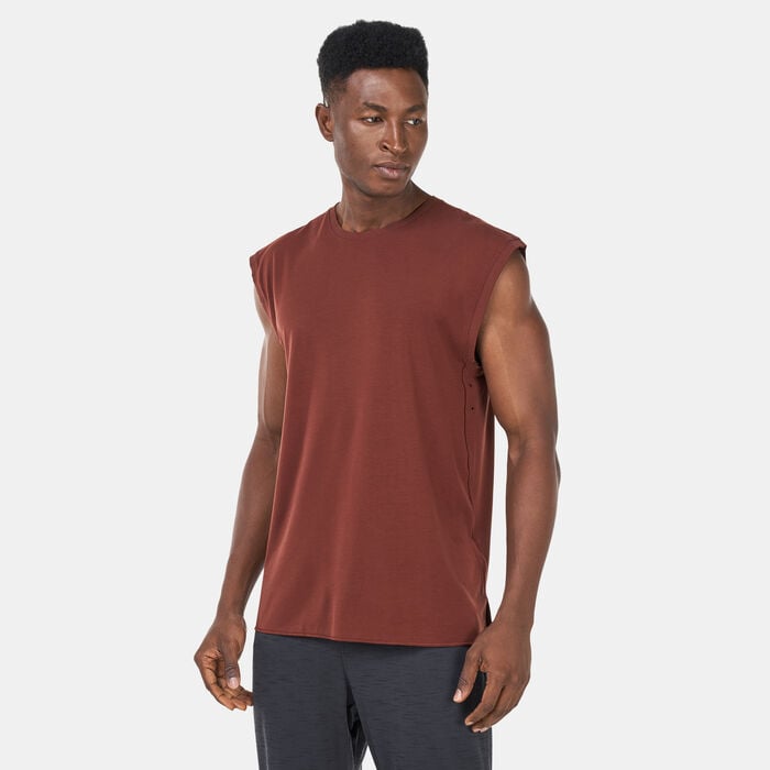 Nike Men's Dri-FIT Yoga Tank Top Brown Nike Men's Dri-FIT Yoga Tank Top Brown image number 0