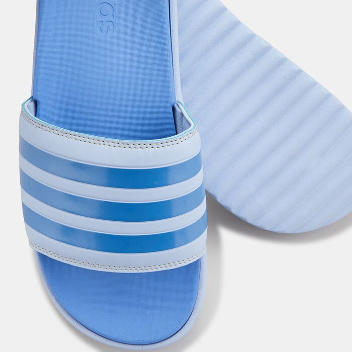 adidas Women's Adilette Platform Slides Blue adidas Women's Adilette Platform Slides Blue image number 2