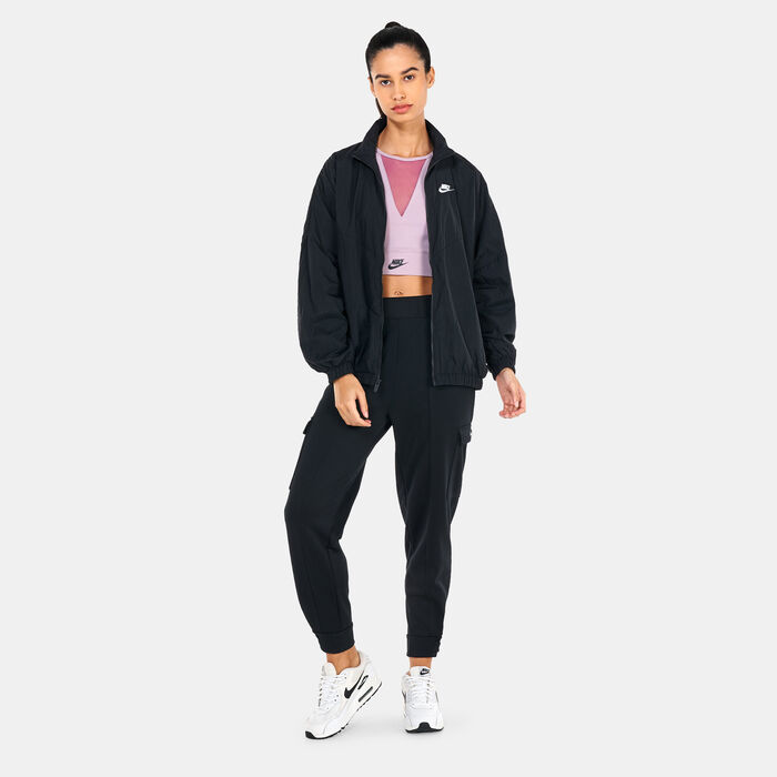 Nike Women's Sportswear Essential Windrunner Woven Jacket Black Nike Women's Sportswear Essential Windrunner Woven Jacket Black image number 2