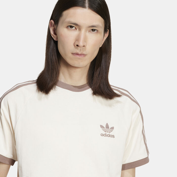 adidas Originals Men's Adicolor Classics 3-Stripes T-Shirt Beige adidas Originals Men's Adicolor Classics 3-Stripes T-Shirt Beige image number 3
