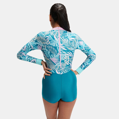 Speedo Women's Graphic One-Piece Swimsuit Blue