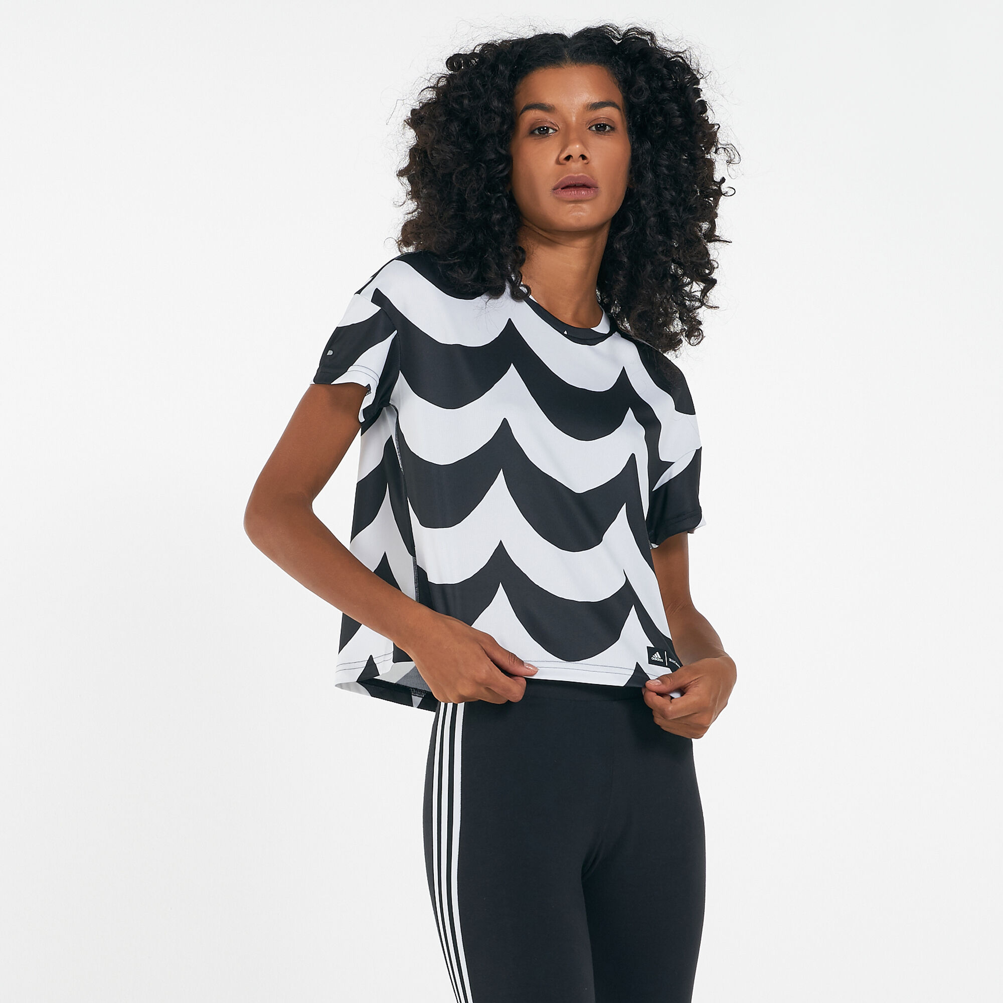 Buy adidas Women s x Marimekko Fast T Shirt Black in KSA SSS