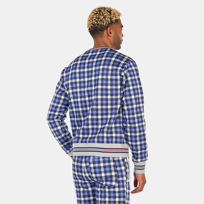 Converse X Todd Snyder Pullover Plaid Sweatshirt Blue Converse X Todd Snyder Pullover Plaid Sweatshirt Blue image number 1