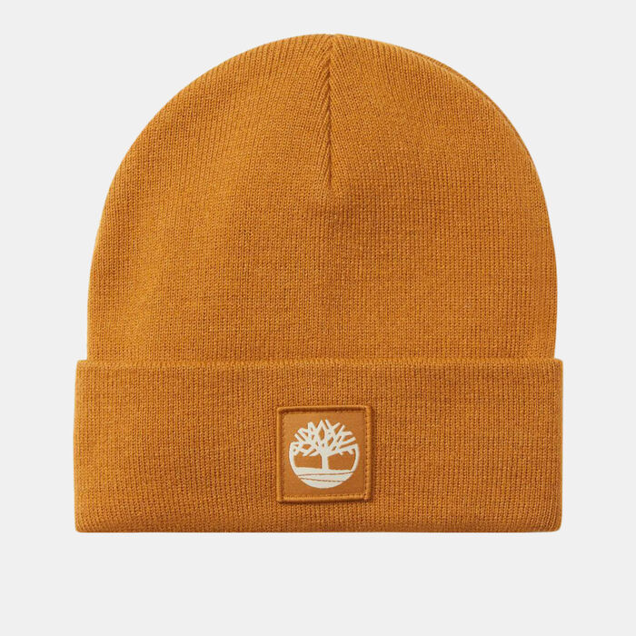 Timberland Tonal Patch Beanie Brown image number 0
