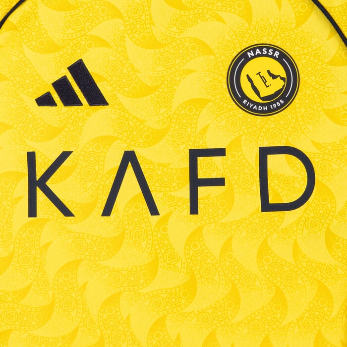 adidas Kids' Al Nassr 25/26 Home Replica Football Jersey yellow adidas Kids' Al Nassr 25/26 Home Replica Football Jersey yellow image number 2