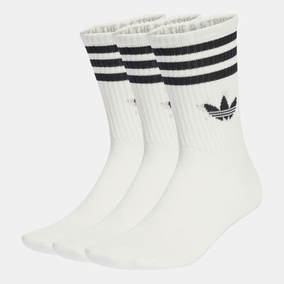 adidas Men's 3-Stripes Crew Socks (3 Pairs) White adidas Men's 3-Stripes Crew Socks (3 Pairs) White