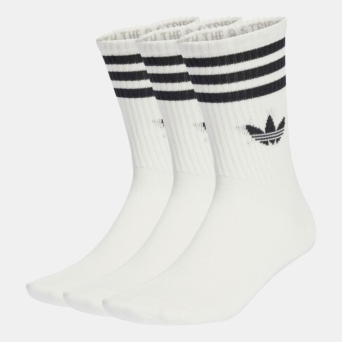 adidas Men's 3-Stripes Crew Socks (3 Pairs) White adidas Men's 3-Stripes Crew Socks (3 Pairs) White image number 0