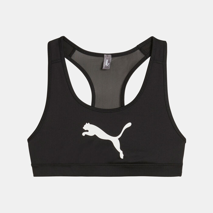 PUMA Women's 4 Keep Medium-Support Training Sports Bra Black image number 0
