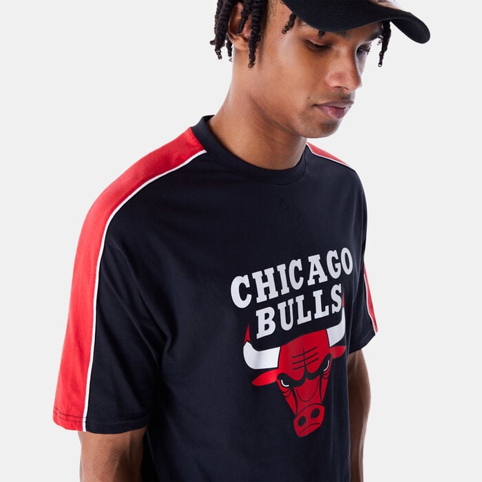 New Era Men's NBA Chicago Bulls Panel T-Shirt Black New Era Men's NBA Chicago Bulls Panel T-Shirt Black image number 3