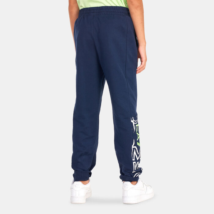 EA7 Emporio Armani Kids' Logo Series Sweatpants Blue EA7 Emporio Armani Kids' Logo Series Sweatpants Blue image number 1