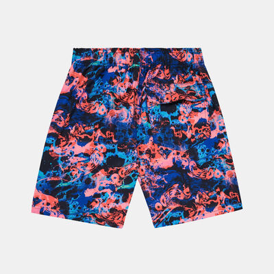 Speedo Kids' Digital Printed Swimming Shorts Blue