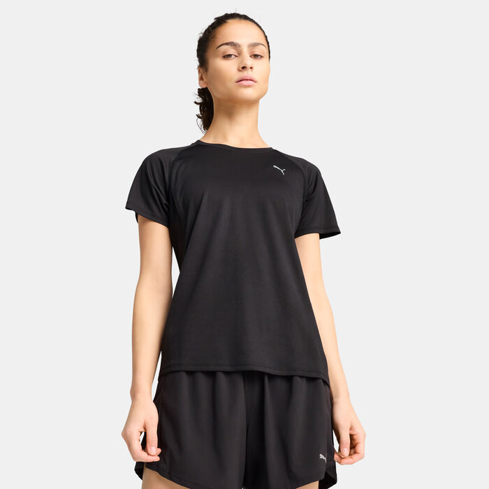 PUMA Women's VELOCITY Running T-Shirt Black PUMA Women's VELOCITY Running T-Shirt Black image number 0